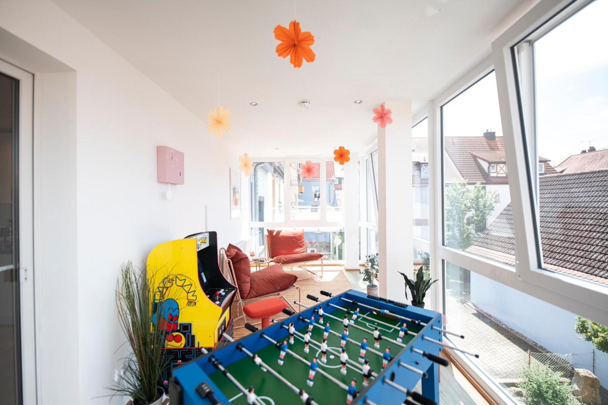 Bunter Hund Apartments - Zentrales Apartment, Parkplatz, Wintergarten, Kinderzimmer Rothenburg ob der Tauber Dış mekan fotoğraf